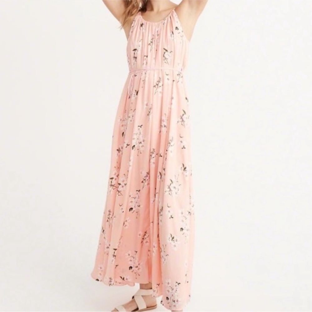 Abercrombie & Fitch Pink Floral Maxi Dress